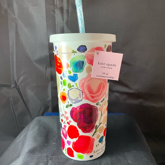 kate spade Other - Kate Spade 20 Oz. Insulated Tumbler with Straw (NIB)